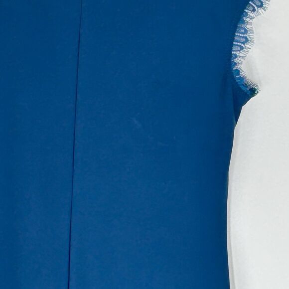 Tiana B. NWT Dress Sleeveless‎ Womens Medium Teal Lace Trim Knee Length - Picture 11 of 12